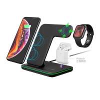 2020 Upgraded 15W Quick Wireless Charging Stand Qi Certificated 3 In 1 Wireless Charger With Night Light For Home