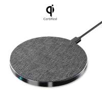 OEM factory supply qi standard ultra thin fast wireless charging metal wireless charger with 15W qi