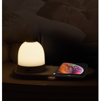 10W Qi Wireless Charger LED night Light Fast Charging Wireless Charger for phone