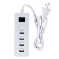 2020 new design  hot sell  Quick Charger US Plug LED 4 Port USB Hub Wall Charging Station Mat Power Adapter