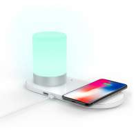 New arrivals innovation 2020 smart bedside lamp 10W Fast customized qi wireless phone charger wireless charging station