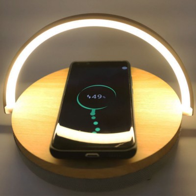 Wireless Stand Charger Charging With Night Light Speaker